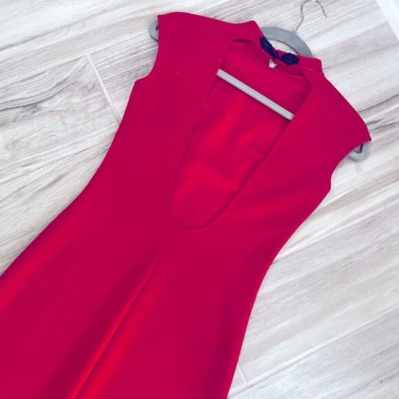 Zara Red Backless Dress With Geisha Closure Small - Picture 4 of 4